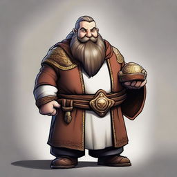 A digital art image of a male dwarf cleric