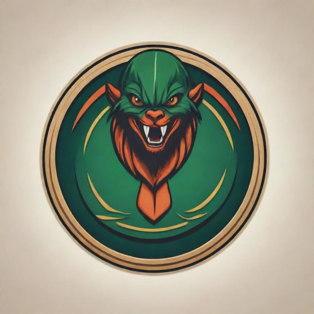 An animated logo of a cricket team, embodying never-ending tenacity and fighting spirit