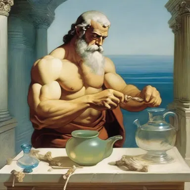 In Greek mythology, the glazer Hephaestus was known for creating beautiful glass objects.