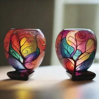 In the romantic novel, the protagonist falls in love with a glazer who crafts intricate glass art pieces for a living.