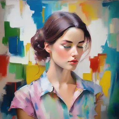 The painter thoughtfully chose the colors and strokes to create a masterpiece.