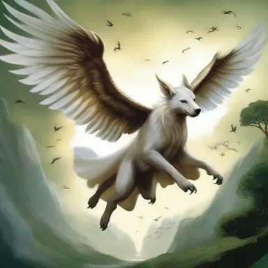 In the fantasy novel, the characters possess magical creatures that grant them locomotion through the air.