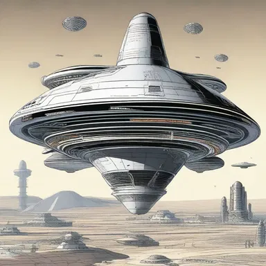 The futuristic spaceship was equipped with advanced propulsion systems, providing effortless locomotion for intergalactic travel.