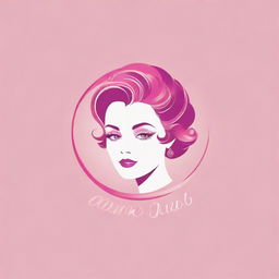 A professional and attractive logo for a cosmetics shop named 'Cosmo Club1' with elements of makeup products and glamour.