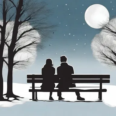 As they sat on the park bench in the moonlight, he poured a steaming cup of hot chocolate from his thermos, creating a cozy and romantic atmosphere.