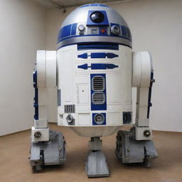 Gigantic R2D2, reimagined with intricate, stunning details humongous in size