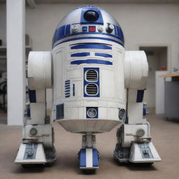 Gigantic R2D2, reimagined with intricate, stunning details humongous in size