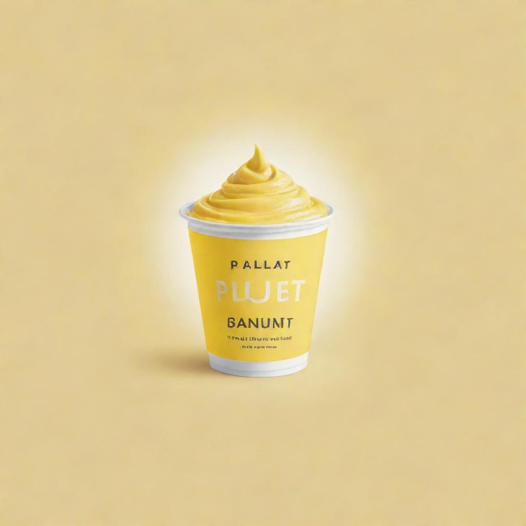 Design a logo featuring the text 'Sipalingyogurtt' in a modern typography. Use a pastel yellow color scheme. The overall design should be simple yet attractively creative.