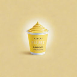 Design a logo featuring the text 'Sipalingyogurtt' in a modern typography. Use a pastel yellow color scheme. The overall design should be simple yet attractively creative.