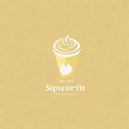 Design a logo featuring the text 'Sipalingyogurtt' in a modern typography. Use a pastel yellow color scheme. The overall design should be simple yet attractively creative.