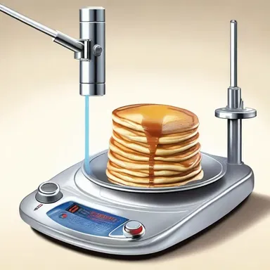 In the distant future, humans have developed a machine that instantly creates perfect hot cakes with just a push of a button.