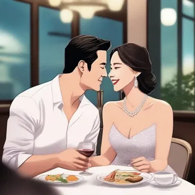 During their romantic dinner date, they engaged in light chin wagging, sharing stories and getting to know each other better.