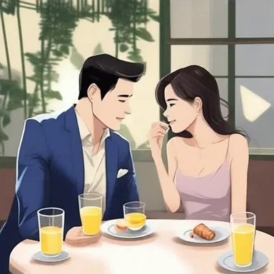 During their romantic dinner date, they engaged in light chin wagging, sharing stories and getting to know each other better.