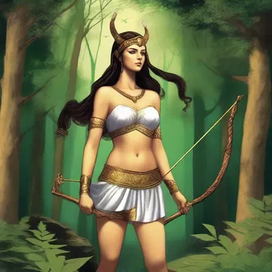 In Greek mythology, Artemis was known to wear a scanty tunic while hunting in the forest.