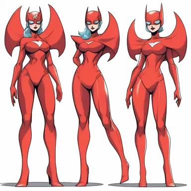 The superhero's costume was designed with a scanty outfit, revealing her strength and confidence.