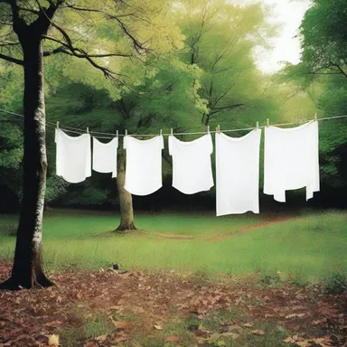 In the novel, the character sneaked a glimpse of the woman's scanties hanging on the clothesline.