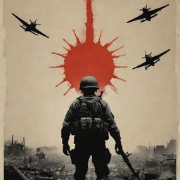 Create a series of intense anti-war posters, using strong visual elements and symbols to highlight the devastating consequences and disadvantages of warfare.