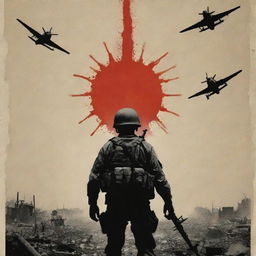 Create a series of intense anti-war posters, using strong visual elements and symbols to highlight the devastating consequences and disadvantages of warfare.