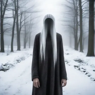 The woman in the horror movie screamed as the ghostly figure approached, knocking her tiny toque off her head.
