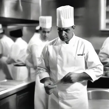 In the old Hollywood movies, chefs were often shown wearing a toque to portray their professionalism and skill in the kitchen.