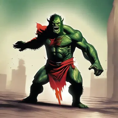 As the hero faced the monster, his resolve began to waver.