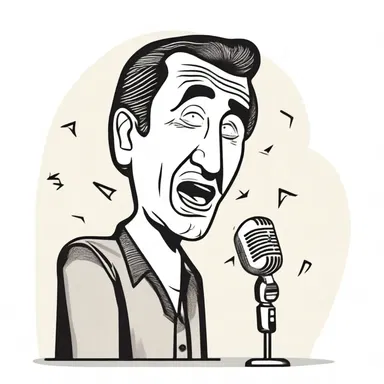 The comedian's voice would waver as he delivered the punchline, adding to the comedic effect.