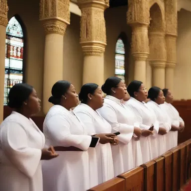 During the religious ceremony, the choir's voices would waver, producing a melodious sound that resonated with the worshippers.