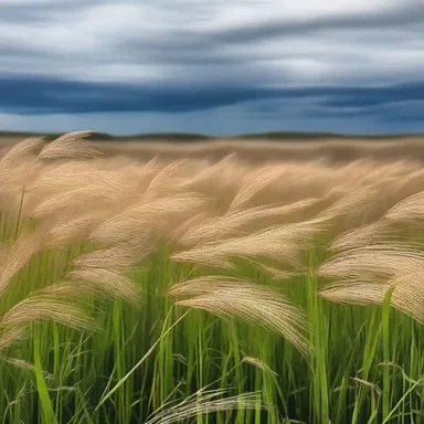 As the wind blew through the field, the tall grass began to waver like waves crashing on the shore.