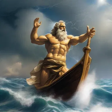 In Greek mythology, Zeus commanded the winds to waver and create a storm at sea.