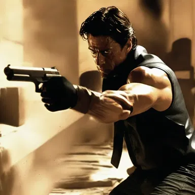 The protagonist's resolve began to waver as the villain's threats escalated in the intense action film.
