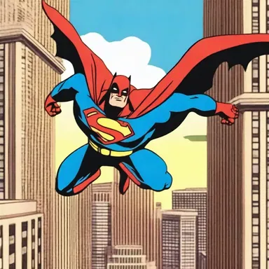 In the animated series, the superhero performed a spectacular loft bombing move, swooping down from the sky to demolish the villain's secret lair.