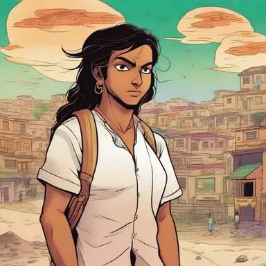 The main character in the comic book series is a sannyasi who embarks on a journey to discover the meaning of life.