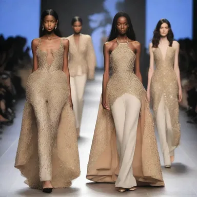 The designer's self-aggrandising collection featured extravagant and grandiose garments.