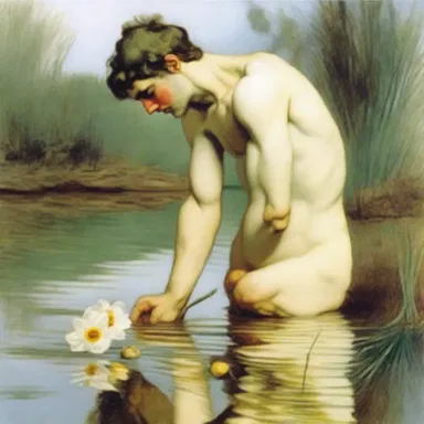 In the self-aggrandising Greek myth, Narcissus fell in love with his own reflection.