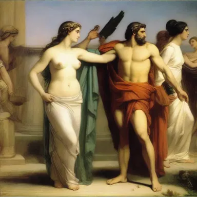 According to Greek mythology, Penelope remained faithful to Odysseus for twenty years despite many suitors trying to win her over and tempt her to be unfaithful.