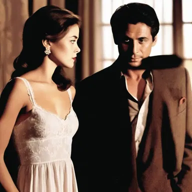 The movie depicted a complicated love triangle where a married woman becomes unfaithful to her husband with a mysterious stranger.