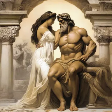 In Greek mythology, the king of the gods, Zeus, punished the unfaithful actions of his wife, Hera, when he discovered her attempts to seduce other gods and mortals.