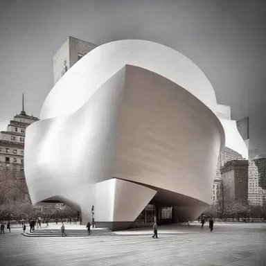 The modern architectural design of the Guggenheim Museum in New York City is characterized by its distinctive pileus-shaped roof, which adds a unique and artistic touch to the building's overall appearance.