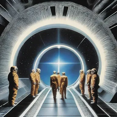 In the science fiction story, the spaceship crew rationalised their actions based on the laws of physics to navigate through a wormhole.