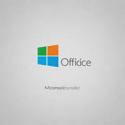 Design a sleek and modern logo for Microsoft Office, as well as a matching thumbnail image.