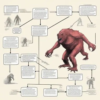 The flow diagram depicted the terrifying sequence of events leading up to the protagonist's encounter with the monster.