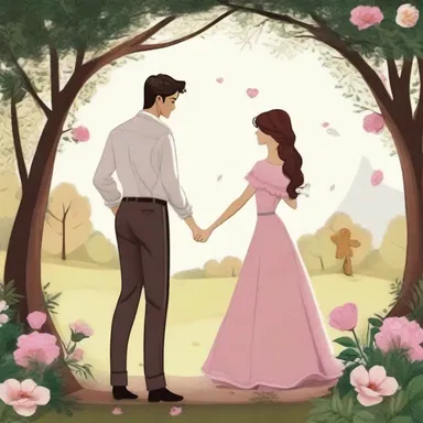 The romantic novel portrays a story of love and optimism, where two characters overcome obstacles to find their happily ever after.