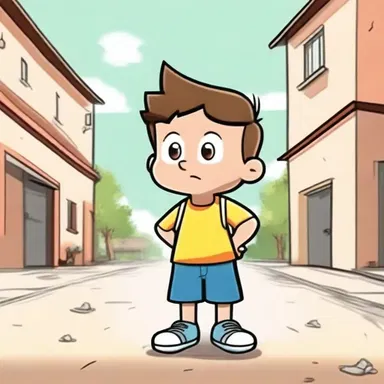 In the cartoon, the main character always remains hopeful and shows optimism even in difficult situations.