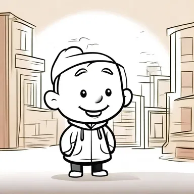 In the cartoon, the main character always remains hopeful and shows optimism even in difficult situations.
