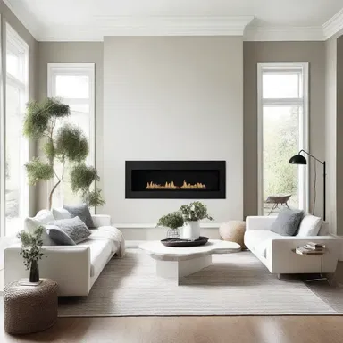 The different elements in this room design really get along well and create a harmonious ambiance.