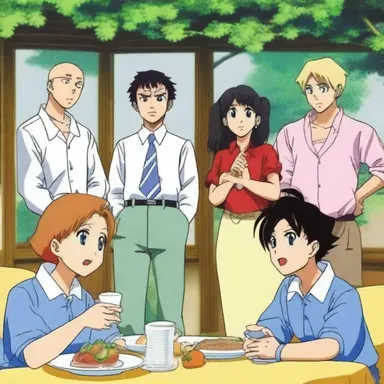 The anime series included a parody episode where the main characters humorously imitated classic scenes from other well-known anime shows.