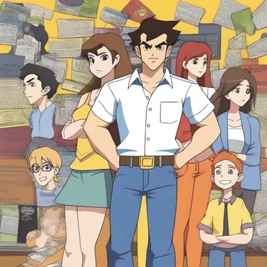 The animated series is a parody of the popular anime show, with exaggerated characters and comedic twists.