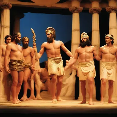 The play is a witty parody of Greek mythology, poking fun at the famous gods and heroes of ancient times.