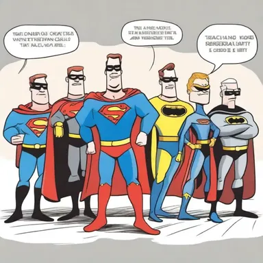 The cartoonist created a parody of superheroes that made readers laugh out loud.