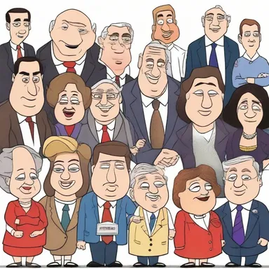 The animated sitcom often includes parodies of famous politicians and celebrities.